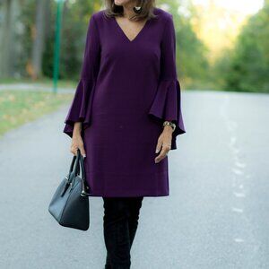 ELIZA J BELL SLEEVE SHIFT DRESS
